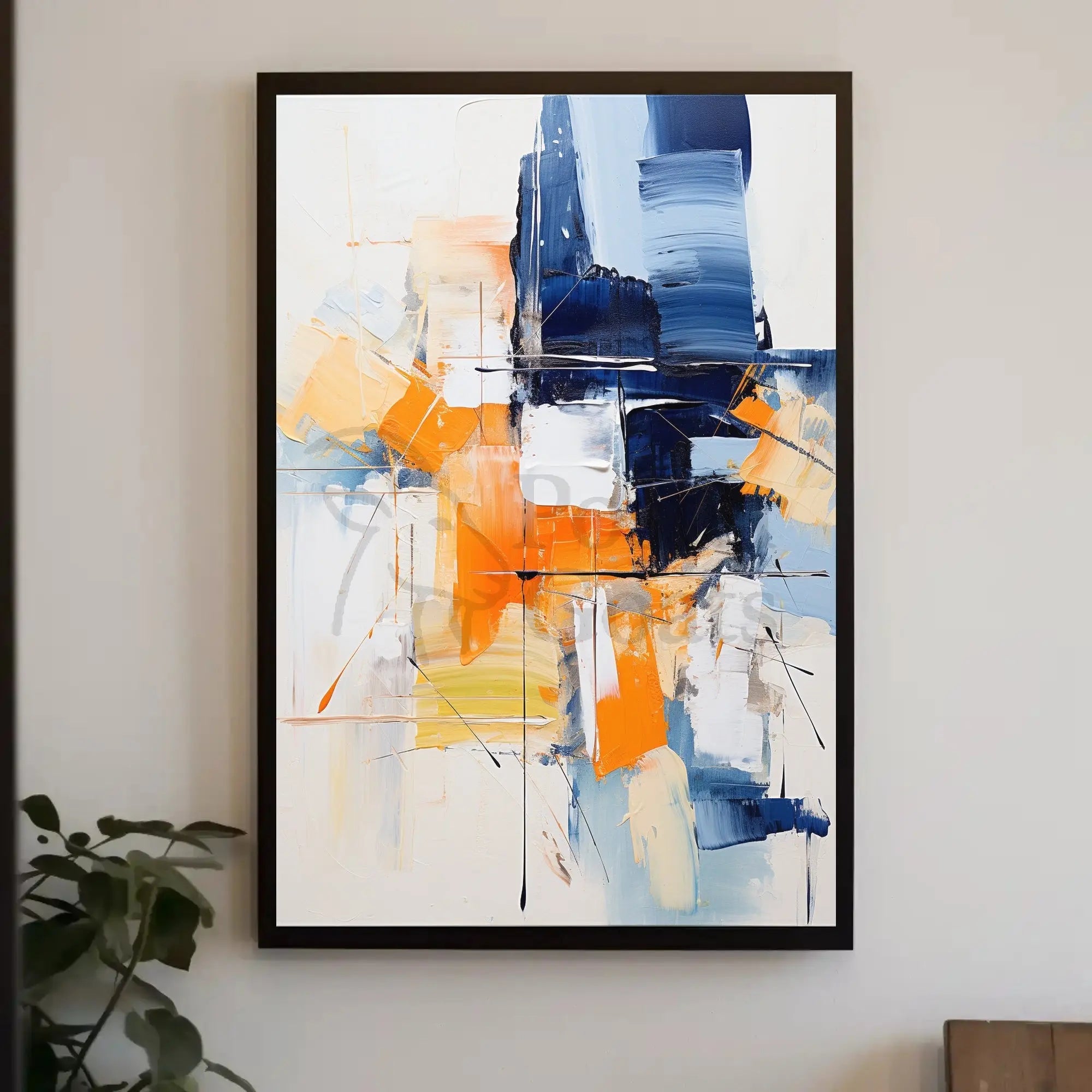 Vibrant Dynamic Abstract Expressionism Art Print Poster PosterGoat