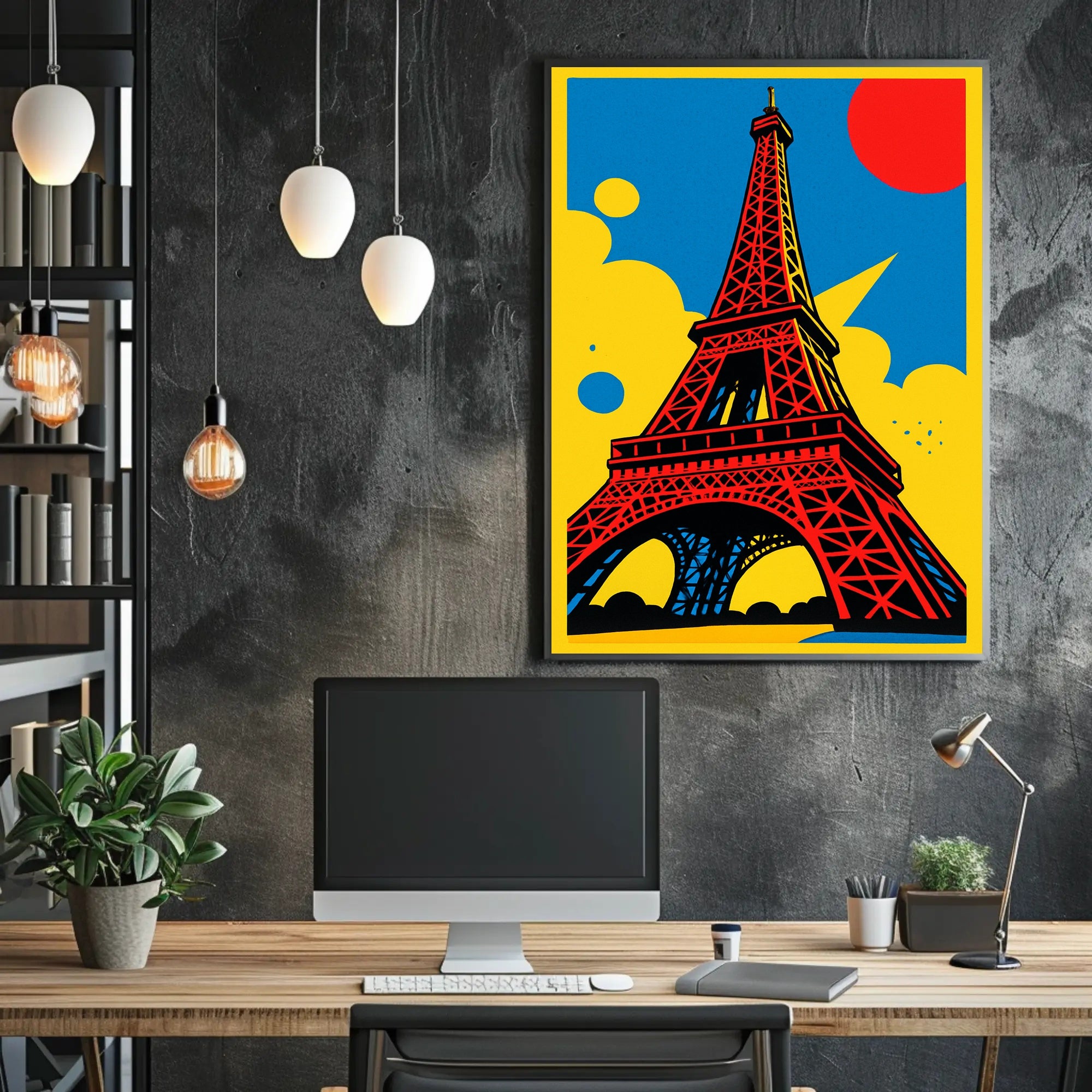 Vibrant Eiffel Tower Poster PosterGoat