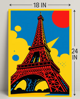 Vibrant Eiffel Tower Poster PosterGoat