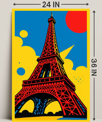 Vibrant Eiffel Tower Poster PosterGoat