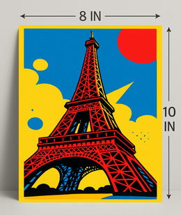 Vibrant Eiffel Tower Poster PosterGoat