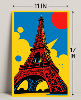Vibrant Eiffel Tower Poster PosterGoat