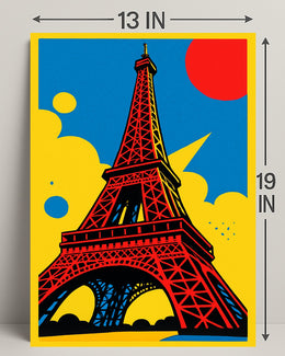 Vibrant Eiffel Tower Poster PosterGoat