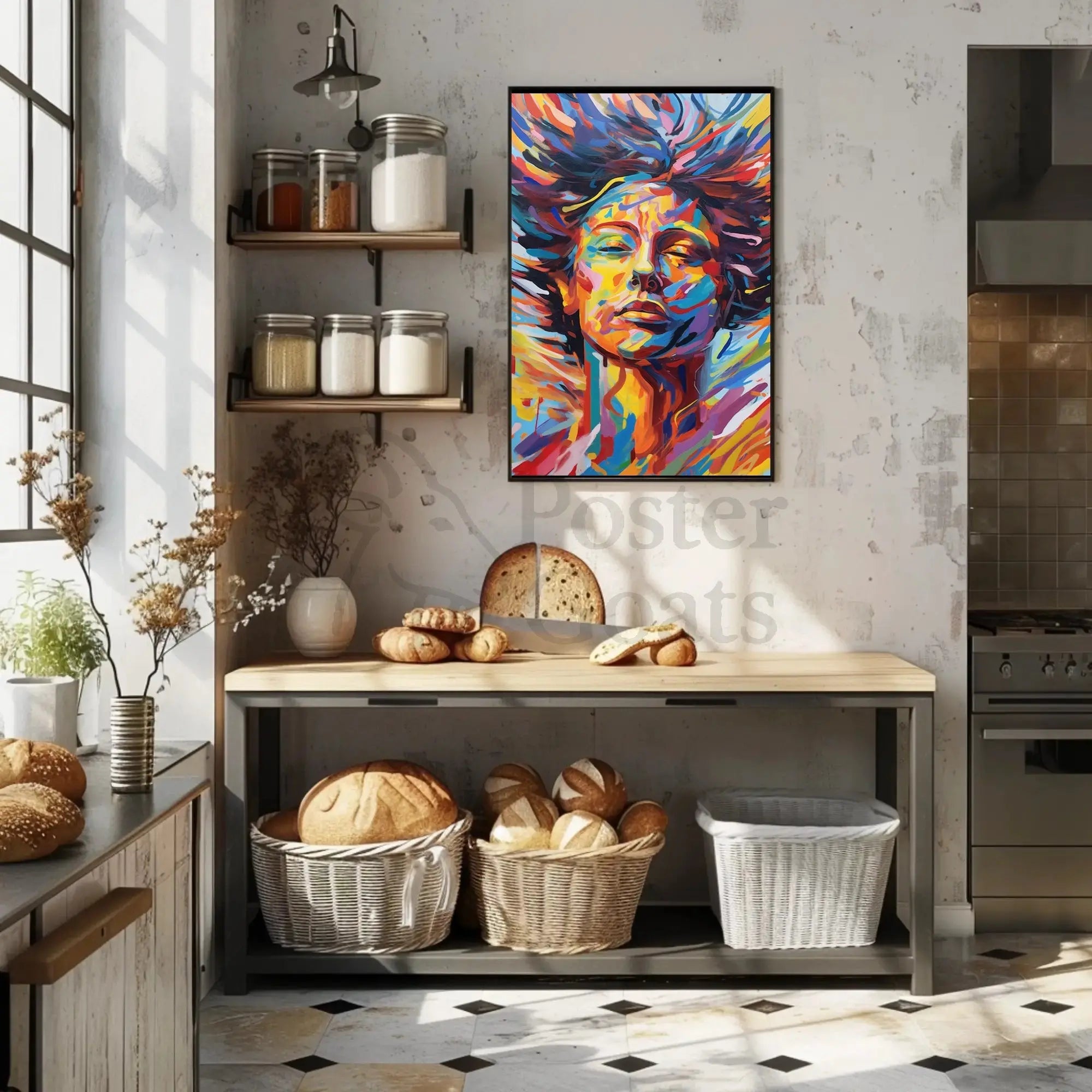 Vibrant Expression of Transformation Abstract, Artistic, or Pop Culture Poster PosterGoat