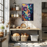 Vibrant Expressionistic Abstract Face Art Artistic Poster PosterGoat