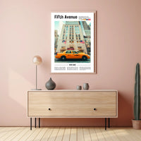 Vibrant Fifth Avenue Street Scene Travel Poster PosterGoat