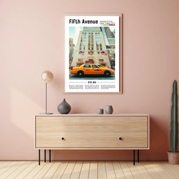 Vibrant Fifth Avenue Street Scene Travel Poster PosterGoat
