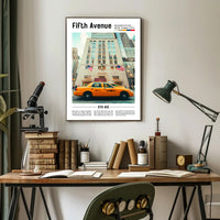 Vibrant Fifth Avenue Street Scene Travel Poster PosterGoat