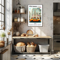 Vibrant Fifth Avenue Street Scene Travel Poster PosterGoat