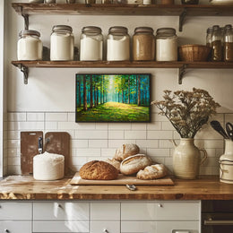 Vibrant Forest Scene: Abstract or Artistic Poster PosterGoat