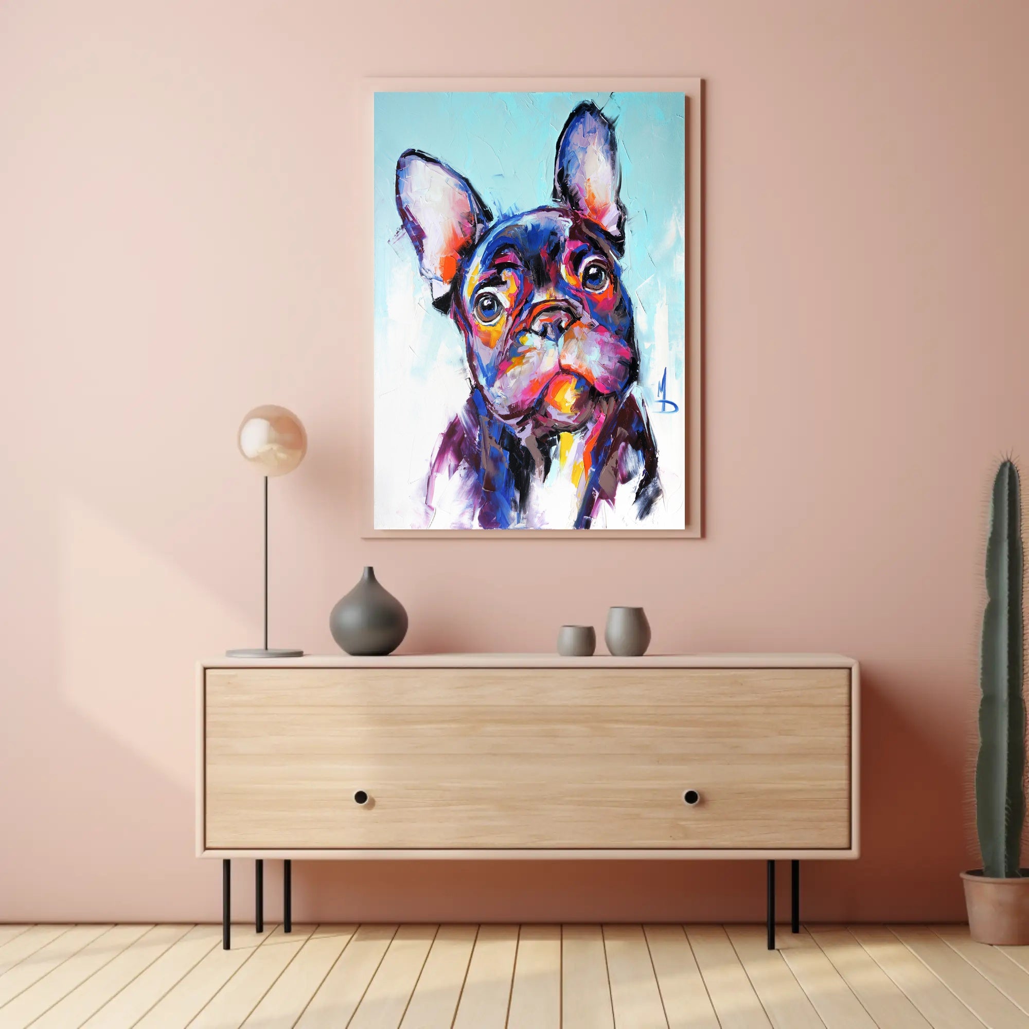 Vibrant French Bulldog Artwork - Dog Breed Poster PosterGoat