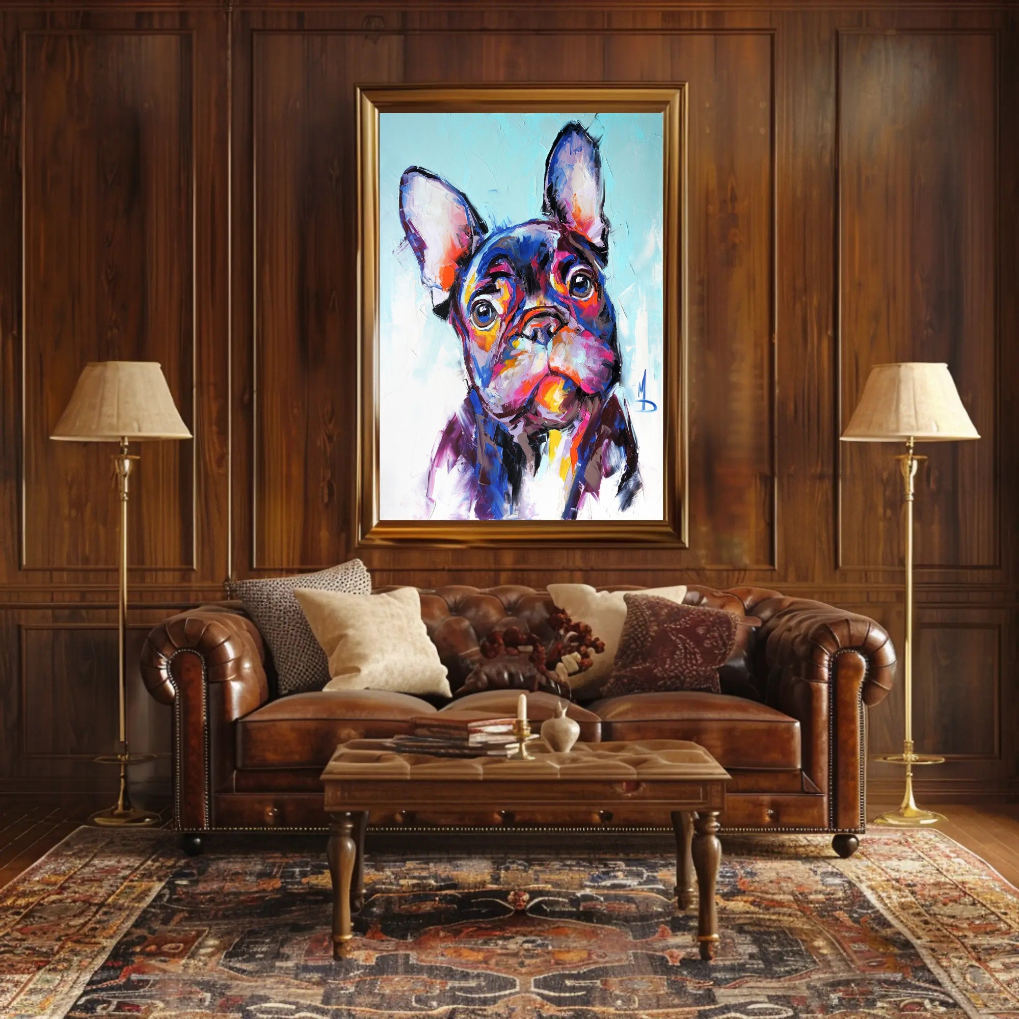 Vibrant French Bulldog Artwork - Dog Breed Poster PosterGoat