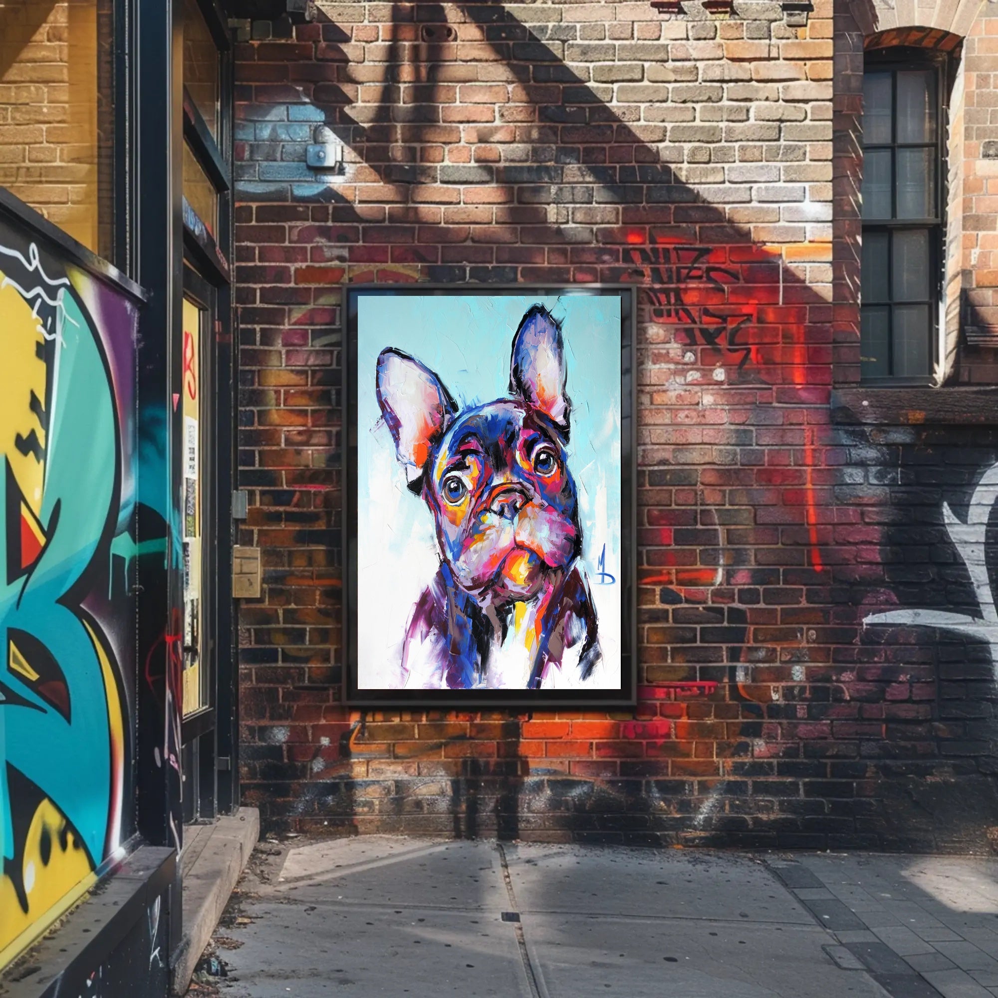 Vibrant French Bulldog Artwork - Dog Breed Poster PosterGoat