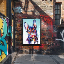Vibrant French Bulldog Artwork - Dog Breed Poster PosterGoat