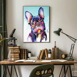 Vibrant French Bulldog Artwork - Dog Breed Poster PosterGoat