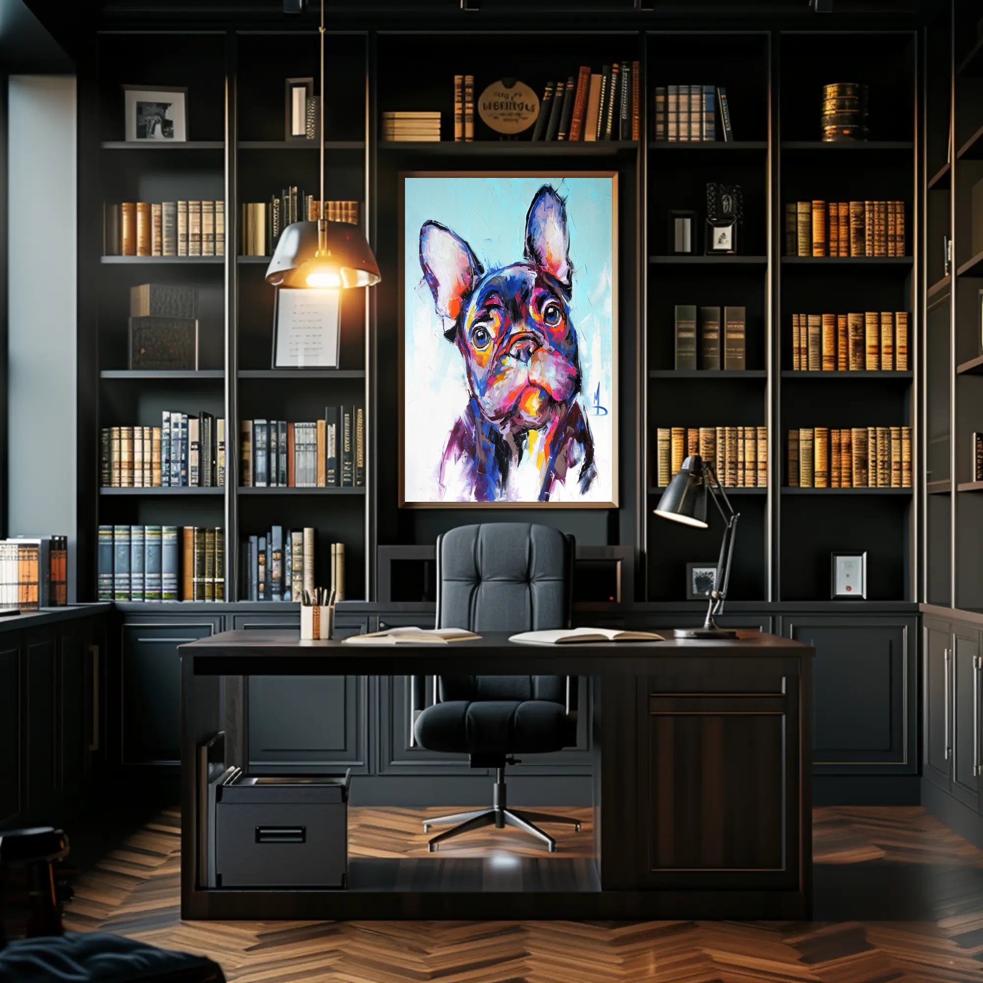 Vibrant French Bulldog Artwork - Dog Breed Poster PosterGoat