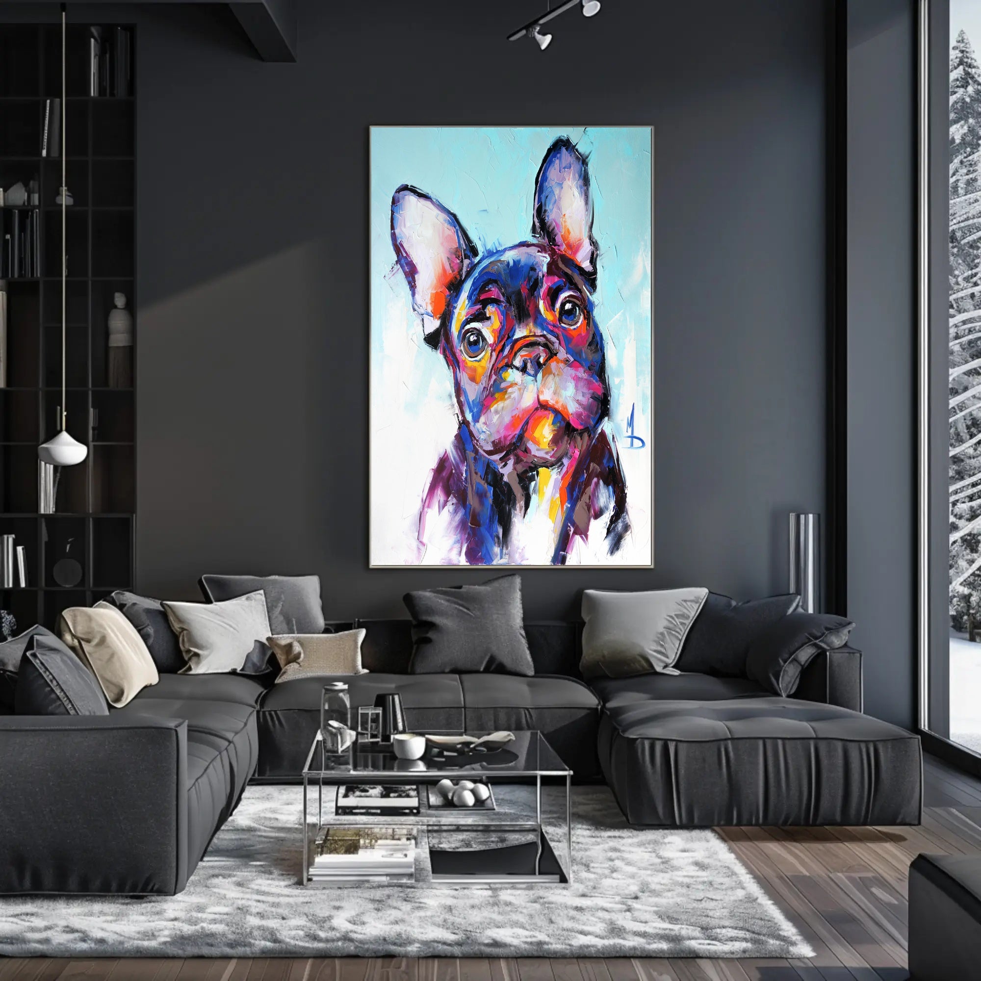 Vibrant French Bulldog Artwork - Dog Breed Poster PosterGoat
