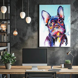 Vibrant French Bulldog Artwork - Dog Breed Poster PosterGoat