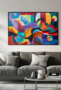 Vibrant Geometric Abstraction for Dynamic Spaces Poster PosterGoat