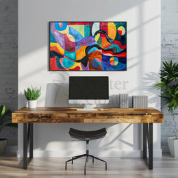 Vibrant Geometric Abstraction for Dynamic Spaces Poster PosterGoat