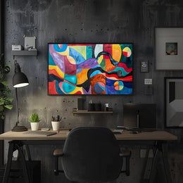 Vibrant Geometric Abstraction for Dynamic Spaces Poster PosterGoat