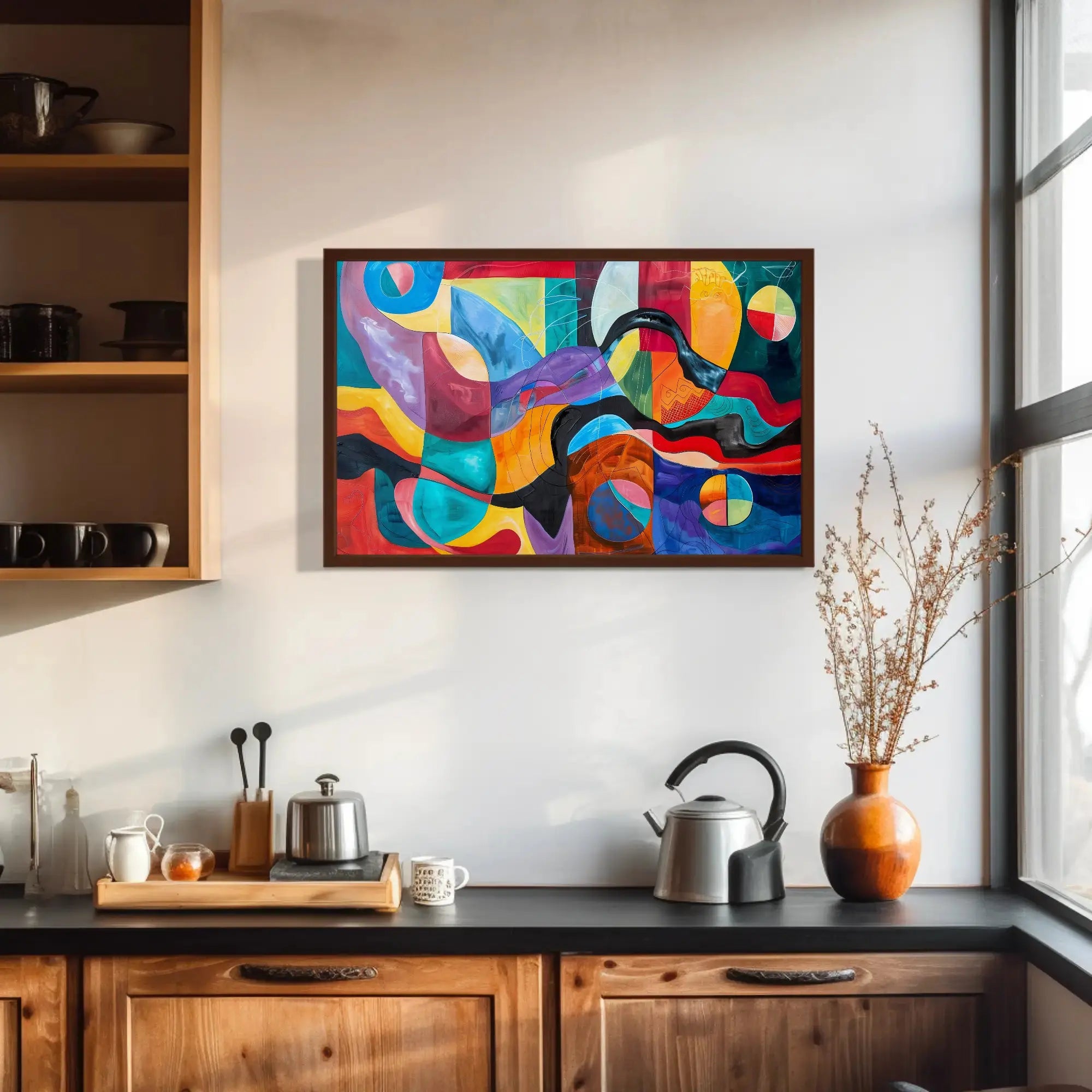Vibrant Geometric Abstraction for Dynamic Spaces Poster PosterGoat
