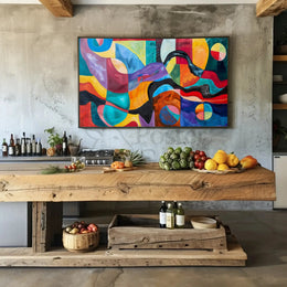 Vibrant Geometric Abstraction for Dynamic Spaces Poster PosterGoat