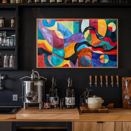 Vibrant Geometric Abstraction for Dynamic Spaces Poster PosterGoat
