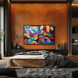 Vibrant Geometric Abstraction for Dynamic Spaces Poster PosterGoat
