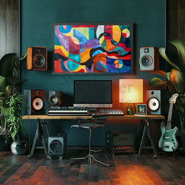 Vibrant Geometric Abstraction for Dynamic Spaces Poster PosterGoat