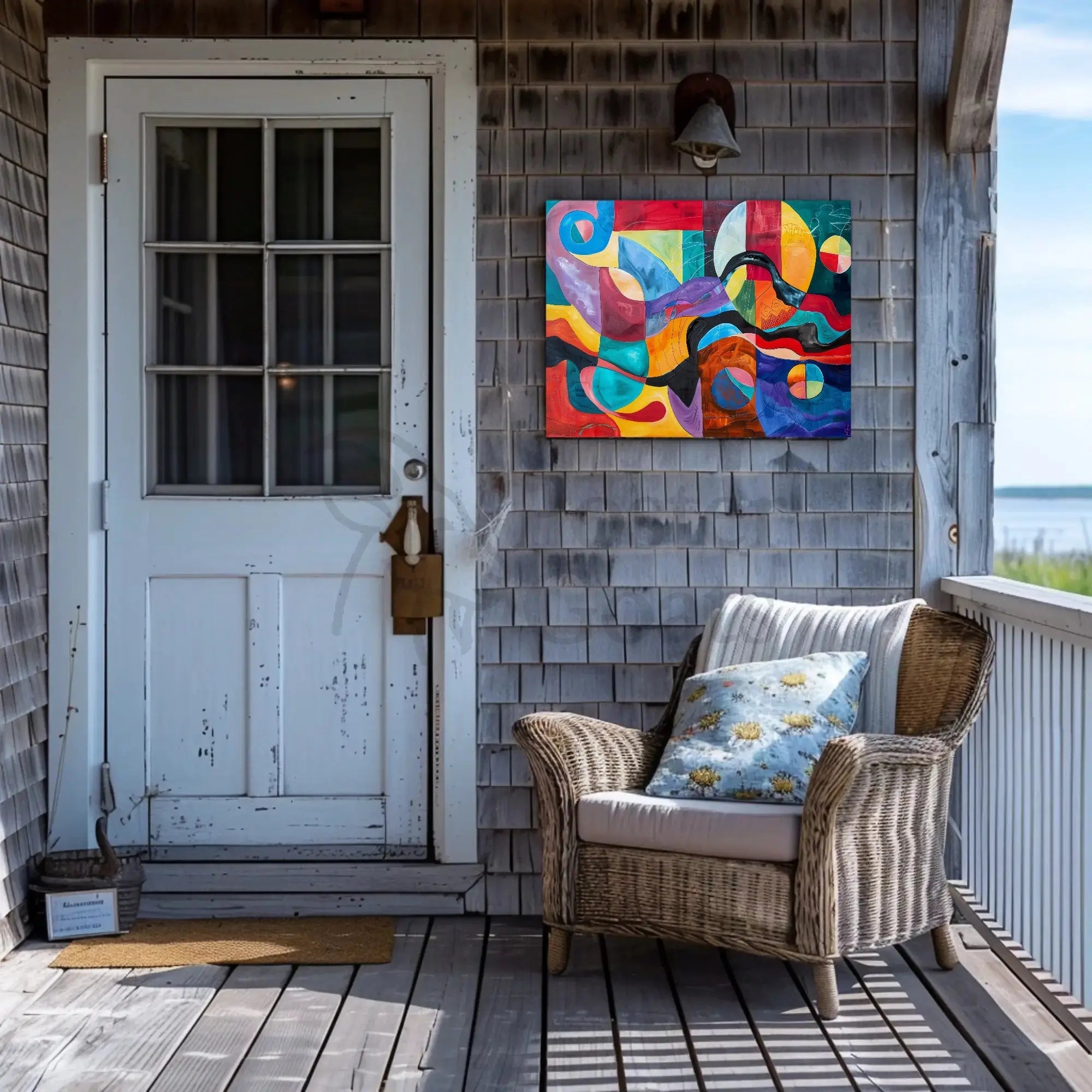 Vibrant Geometric Abstraction for Dynamic Spaces Poster PosterGoat