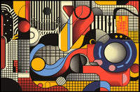 Vibrant Geometric Design Abstract or Artistic Poster PosterGoat