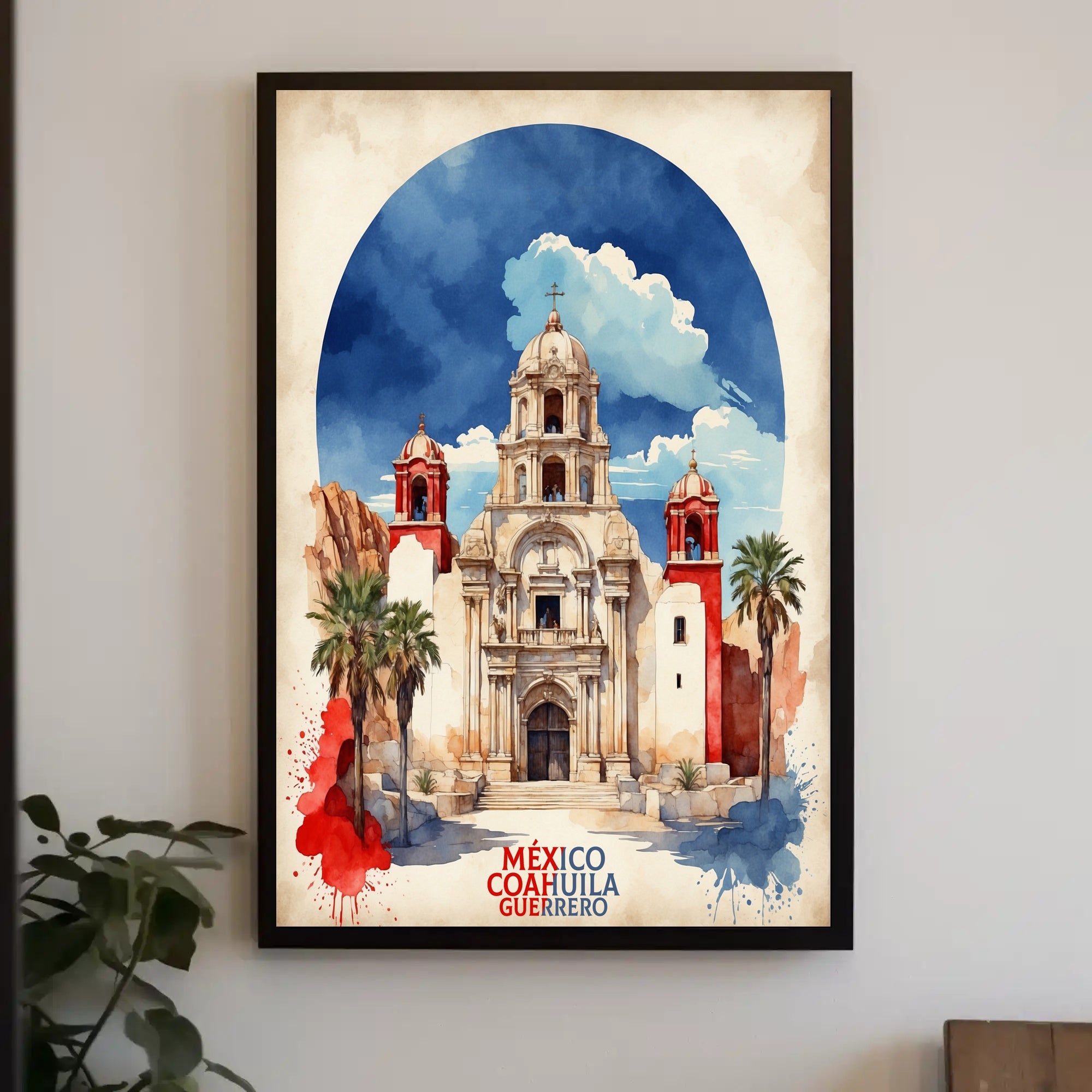 Vibrant Grand Church in Mexico Cultural Heritage Poster PosterGoat