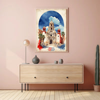 Vibrant Grand Church in Mexico Cultural Heritage Poster PosterGoat