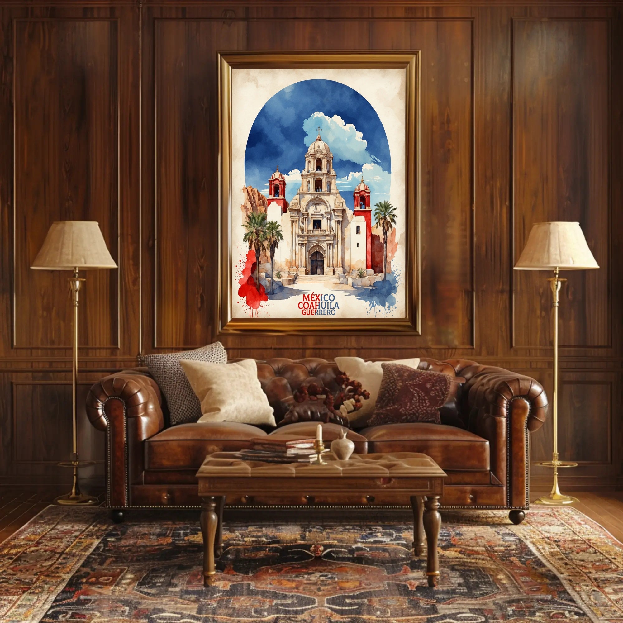 Vibrant Grand Church in Mexico Cultural Heritage Poster PosterGoat