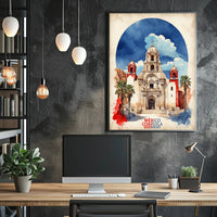 Vibrant Grand Church in Mexico Cultural Heritage Poster PosterGoat