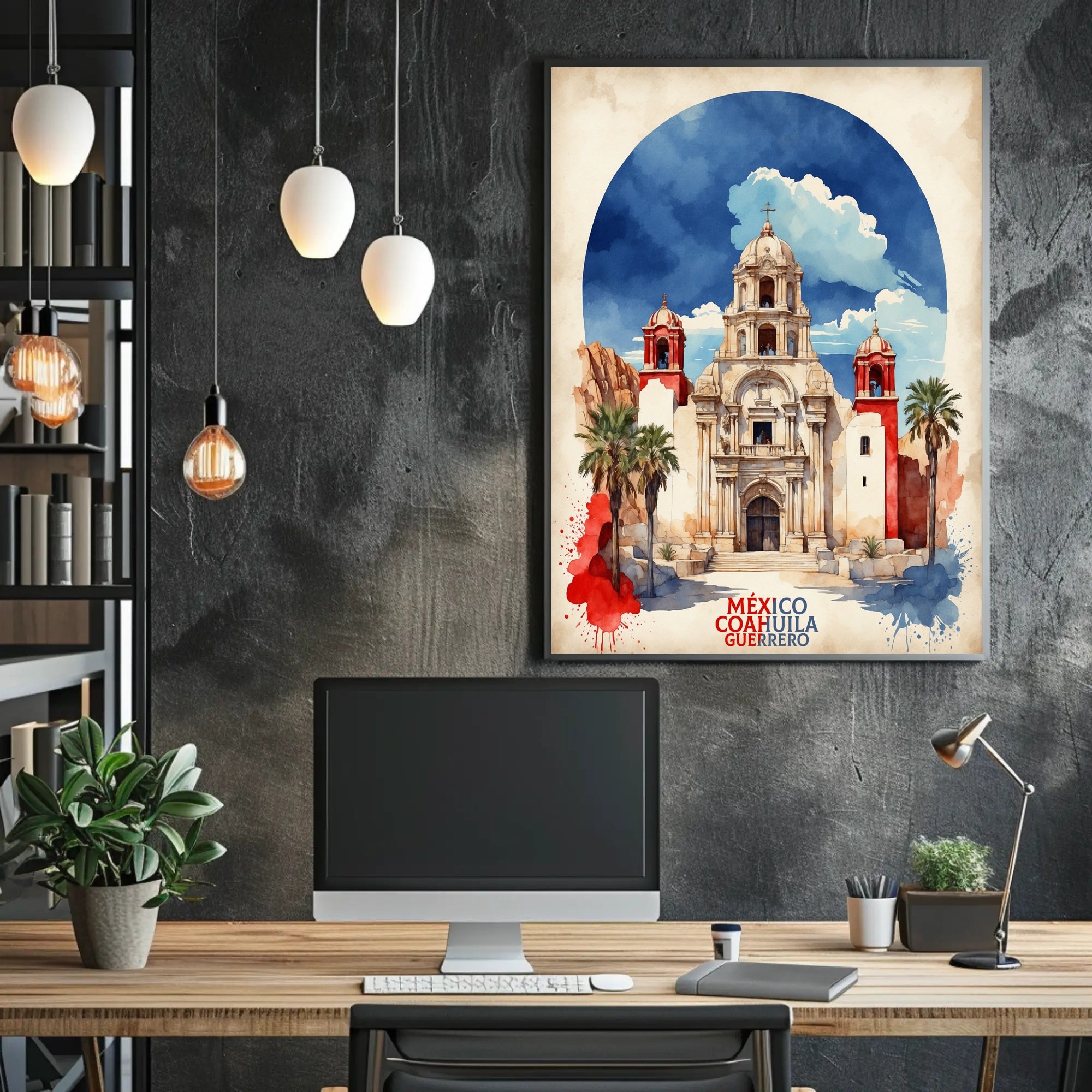 Vibrant Grand Church in Mexico Cultural Heritage Poster PosterGoat