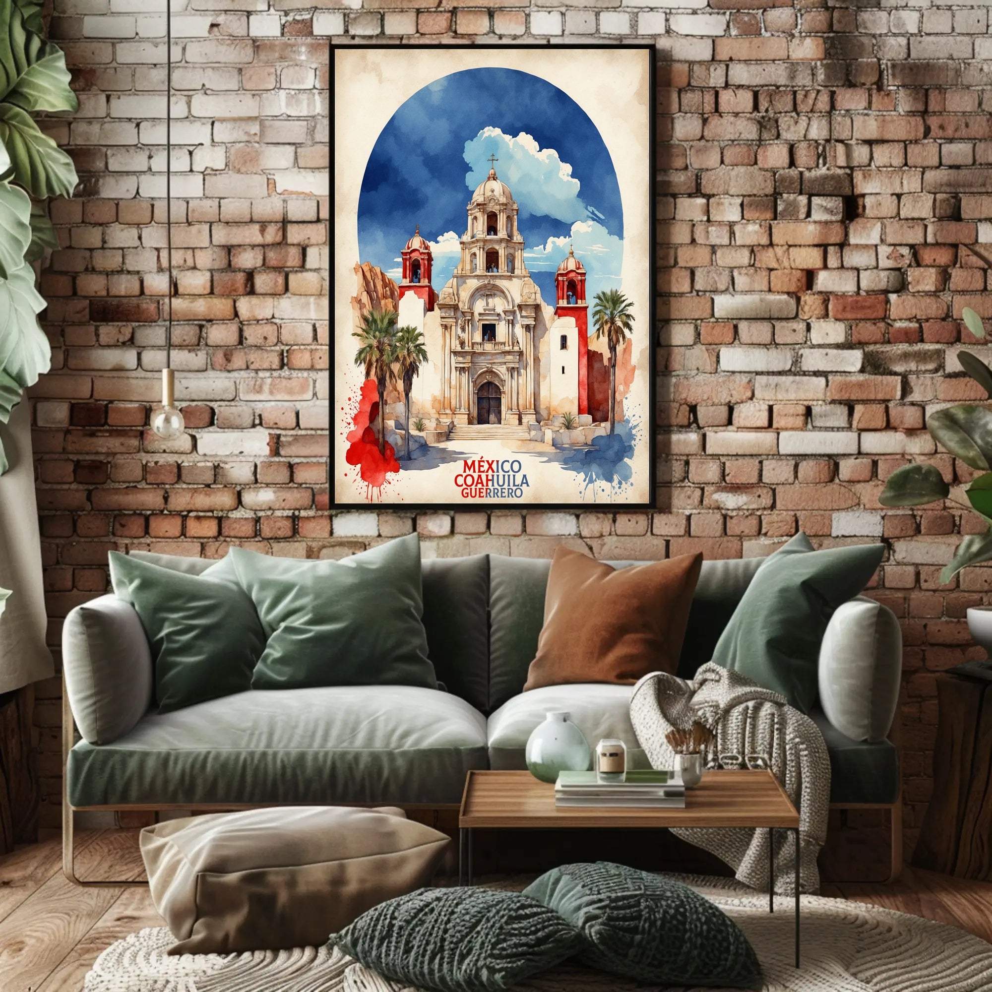Vibrant Grand Church in Mexico Cultural Heritage Poster PosterGoat