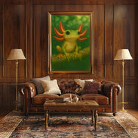 Vibrant Green Fantasy Creature Art Print Fantasy or Mythology Poster PosterGoat