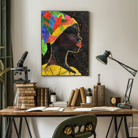 Vibrant Headdress Abstract Art Piece for Artistic Poster PosterGoat