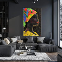 Vibrant Headdress Abstract Art Piece for Artistic Poster PosterGoat
