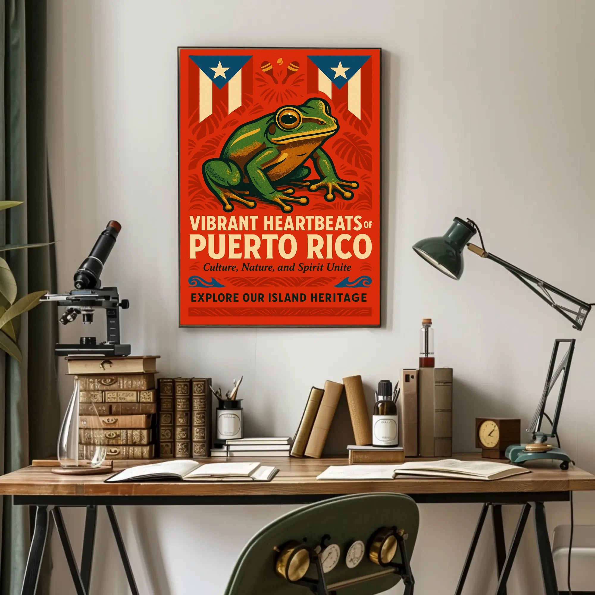 Vibrant Heartbeats of Puerto Rico Poster PosterGoat