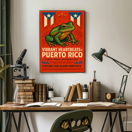 Vibrant Heartbeats of Puerto Rico Poster PosterGoat