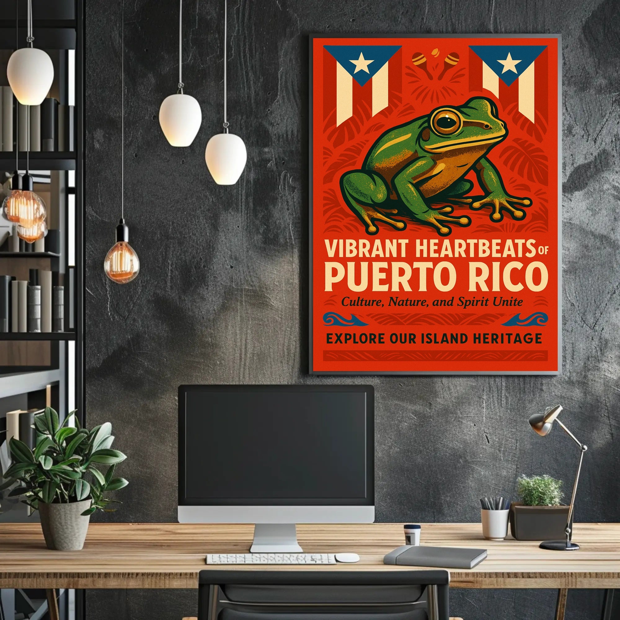 Vibrant Heartbeats of Puerto Rico Poster PosterGoat