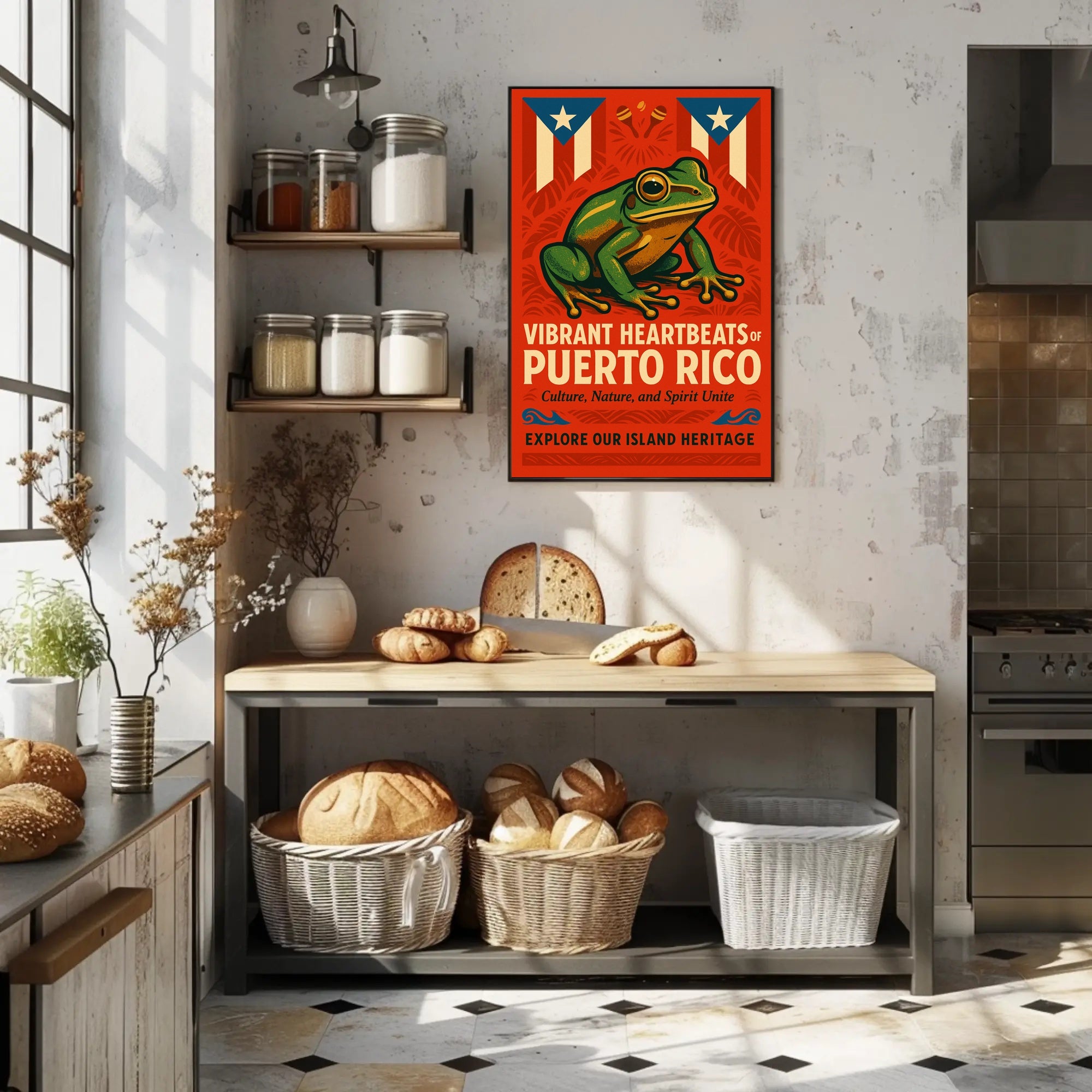 Vibrant Heartbeats of Puerto Rico Poster PosterGoat