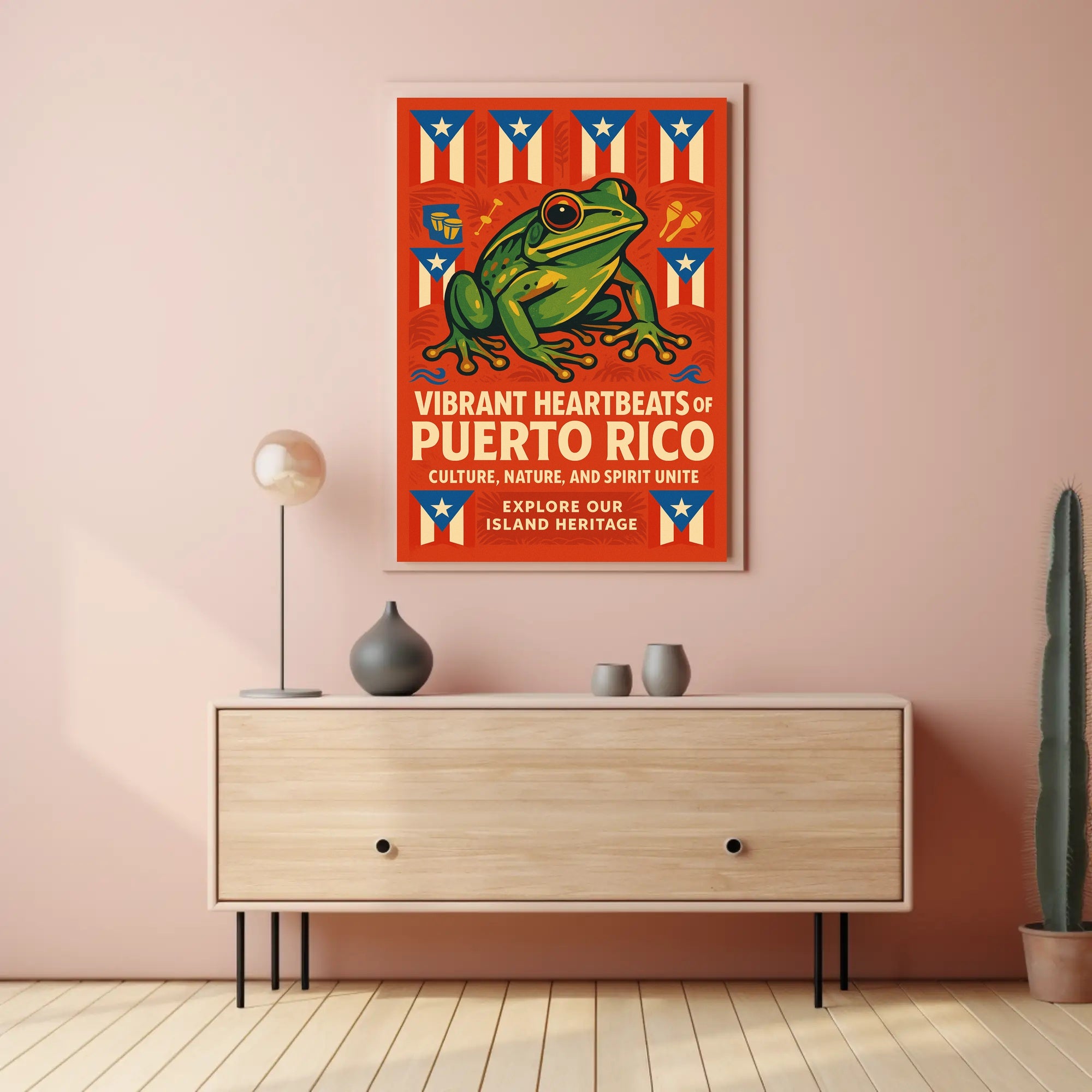 Vibrant Heartbeats of Puerto Rico Poster PosterGoat