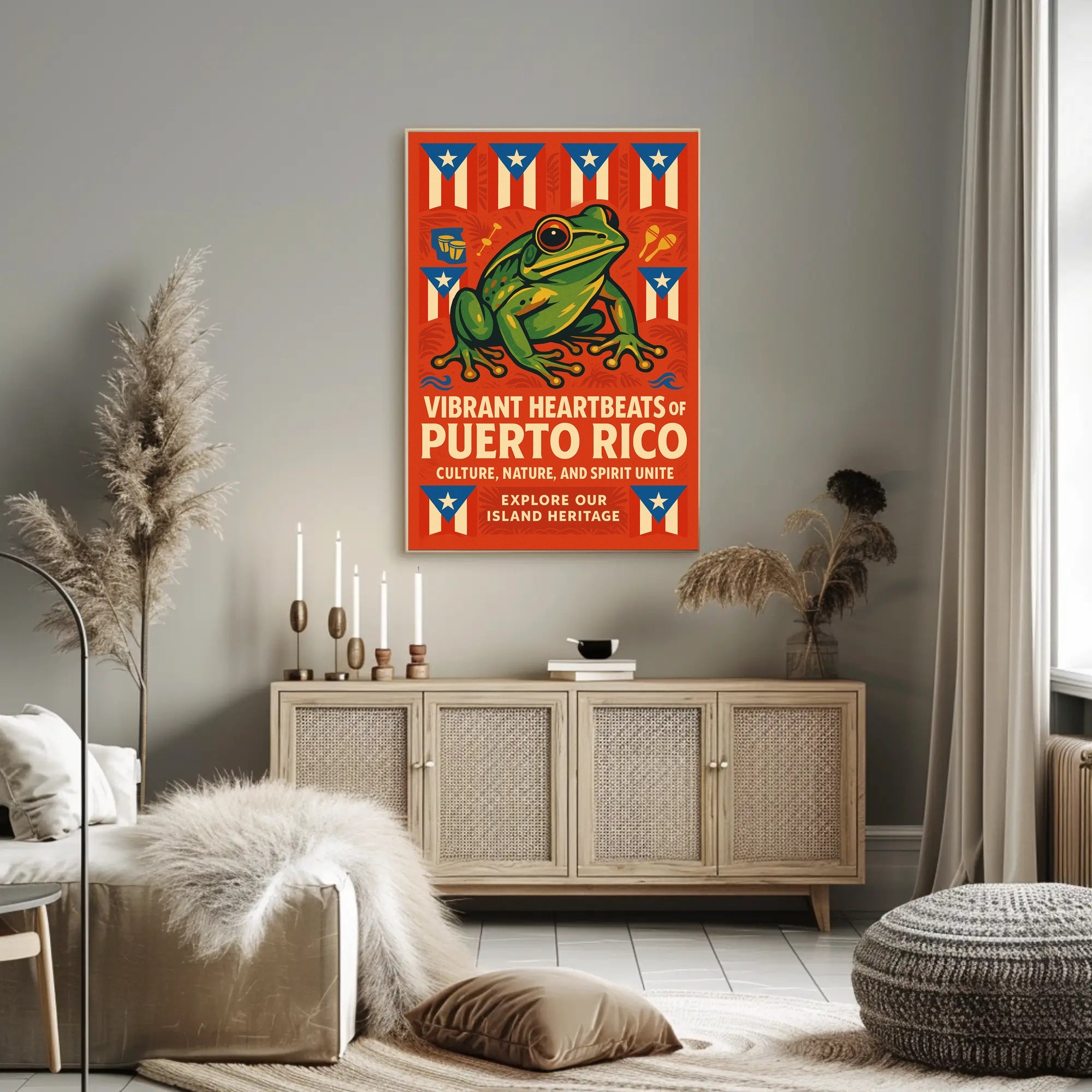 Vibrant Heartbeats of Puerto Rico Poster PosterGoat
