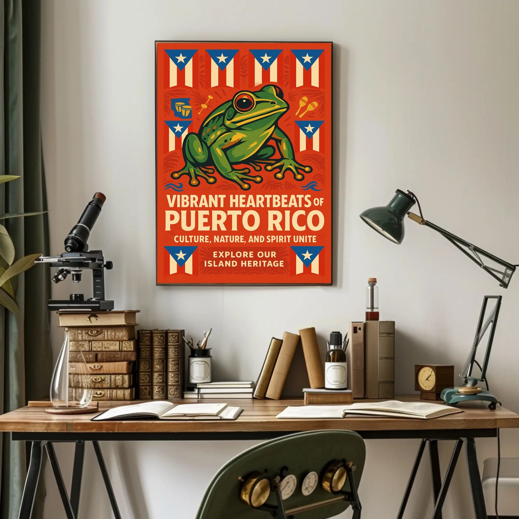 Vibrant Heartbeats of Puerto Rico Poster PosterGoat
