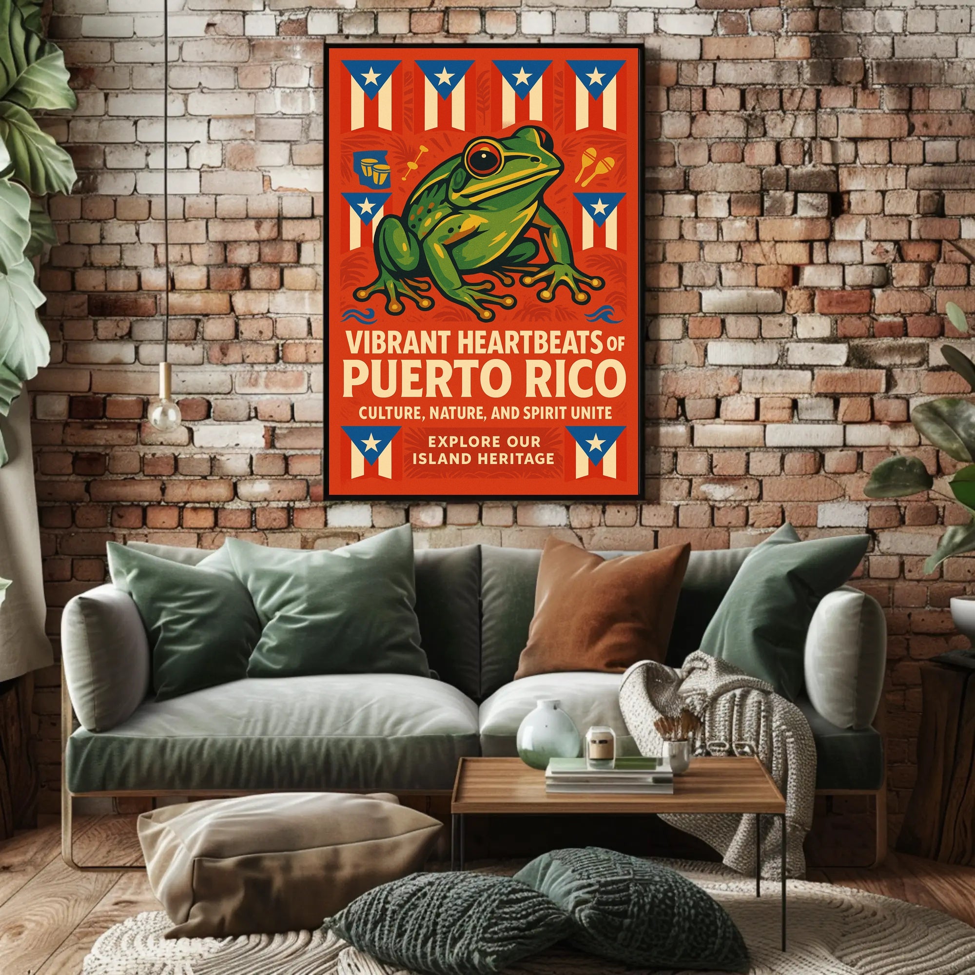 Vibrant Heartbeats of Puerto Rico Poster PosterGoat