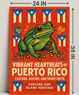 Vibrant Heartbeats of Puerto Rico Poster PosterGoat